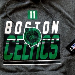 【既決USA】NBA★Boston Celticsボストン・セルティックス@胸元&背中【IRVIMG】ロゴ入【NBA Boston Celtics Short Sleeve Hoodie】Grey@Mの画像4