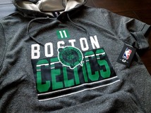 【既決USA】NBA★Boston Celticsボストン・セルティックス@胸元&背中【IRVIMG】ロゴ入【NBA Boston Celtics Short Sleeve Hoodie】Grey@M_画像6