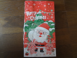 新品。かわいいクリスマス柄の角袋、１０枚セット、サンタクロース、日本製、ヘイコー、ラッピング、紙袋紙袋