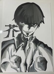 Art hand Auction ☆Hand-drawn☆Illustration☆Manga paper☆A4☆Copic☆Sign-on pen☆Ballpoint pen☆Magical Girl of the End☆Rintaro Akutagawa, Comics, Anime Goods, Hand-drawn illustration