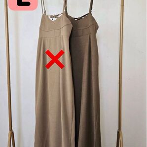 しまむら yuu さん バックリボン ワンピース キャミワンピ 【L】 新品タグ付き