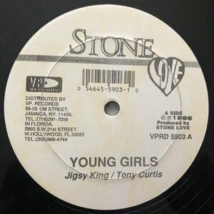 試聴 / JIGSY KING&TONY CURTIS / YOUNG GIRLS /Stone Love/reggae/dancehall/90's/big hit !!/12inch