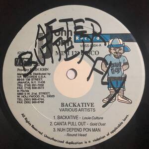 試聴 / Various Artists / BACKATIVE /John John/reggae/dancehall/'93/big hit !!/LP,Album