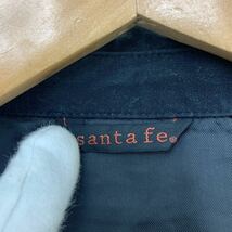 ■サンタフェ SantaFe 【上品な大人の雰囲気♪】【フロントボタン】【全体に美品♪】ブルゾン ブラック ジャケット L相当■N85_画像6