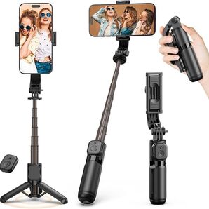 自撮り棒 三脚 セルカ棒 折りたたみ式 リモコン付き 10m接続範囲 スマホ スマホスタンド コンパクト 軽量