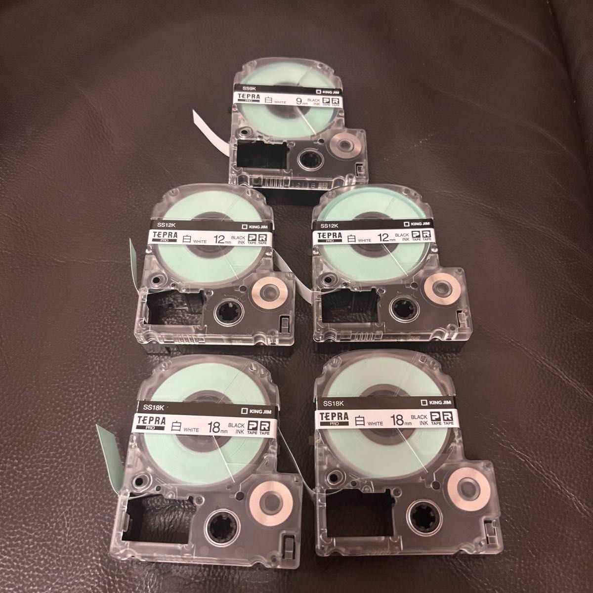 新品 テプラプロ Pro テープ 白 9mm1本 12mm 2本 18mm 2本 計5本セット テプラ キングジム