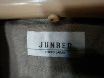 to1553 JUNRED　ジュンレッド　7分　リネン　レーヨン　混紡　切り替え　デザイン　シャツ　人気　送料格安_画像4