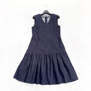 FOXEY NEW YORK フォクシーニューヨーク Vネック デニム ワンピース 36 洗える FOXEY