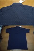 新品 uniqlo ユニクロ 水玉 dot ドット ポロシャツ ネイビー L_画像2