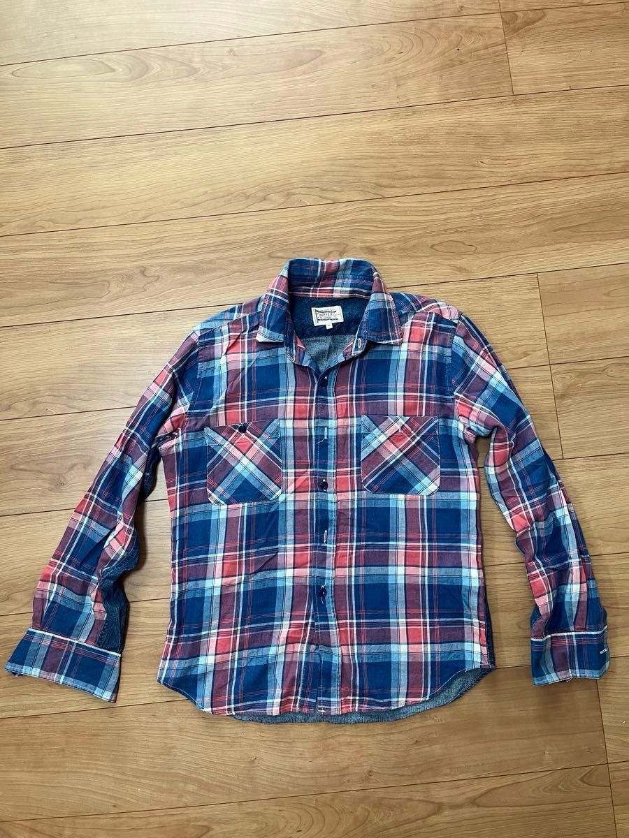 【中古品】The DUFFER of ST.GEORGE チェックシャツ 長袖シャツ カジュアルシャツ メンズ サイズM