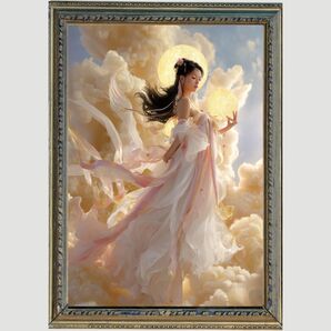 P1835 女神様  【開運風水絵画風・ヒーリングアート】