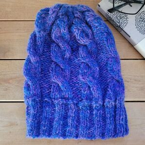 【 90歳の手仕事 】手編み ニット帽 帽子 新品