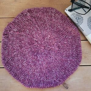 【 90歳の手仕事 】手編み ニット帽 ベレー帽 帽子 新品