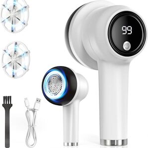 電動 毛玉取り コードレス3液晶ディスプレイ付き Type-C充電式