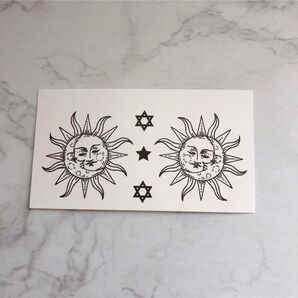 The sun and the moon/太陽 2週間で消えるマジックタトゥー