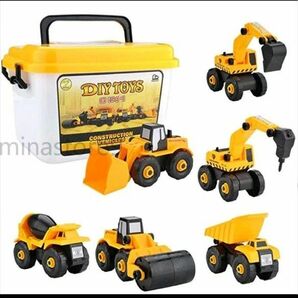 construction vehicles おもちゃ 6in1 知育玩具 建設車両 はたらく車 ブルドーザー ミニカーパズル