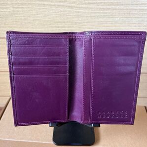 BARNEYS NEW YORK バーニーズニューヨーク 本革パスケース ミニウォレット パープル