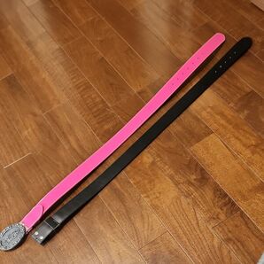 Dance With Dragon ダンスウィズドラゴン ゴルフ ベルト ピンク 黒替えベルト つき