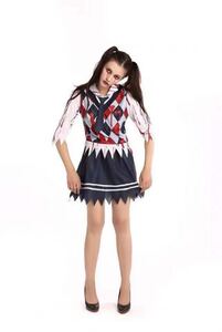 コスプレ 新品 ハロウィン ソンビ 学生服 吸血鬼 スチューム