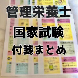 管理栄養士 国試 付箋 手作り まとめ