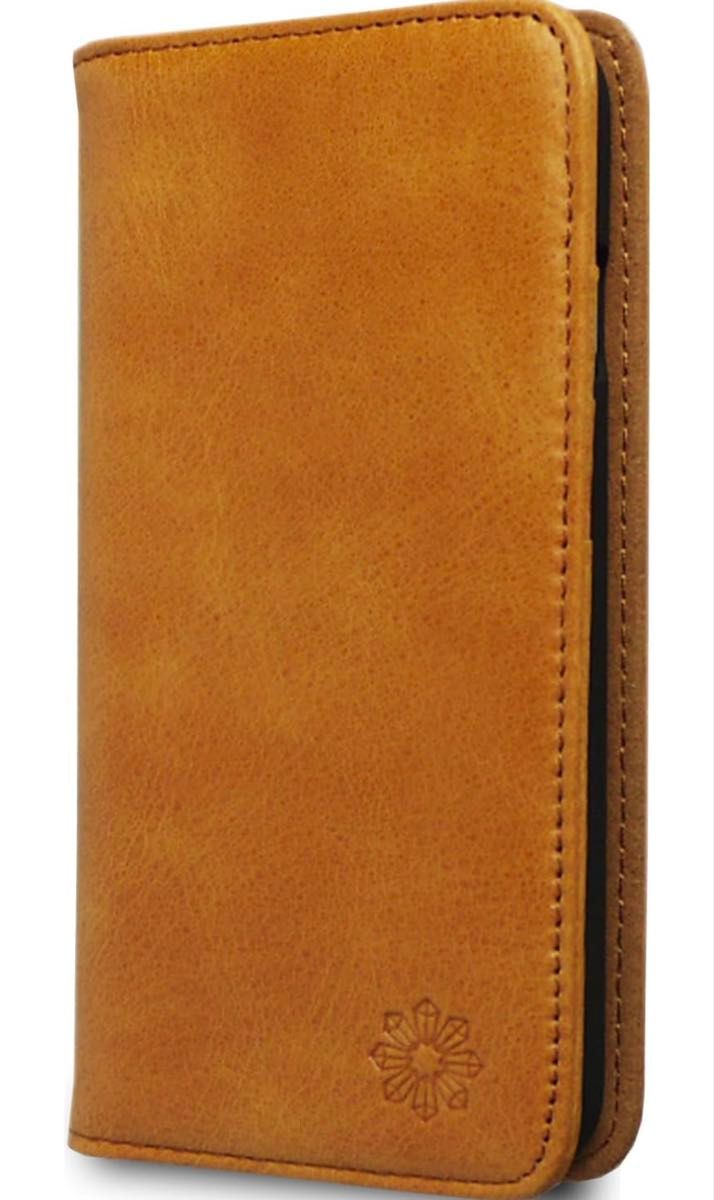 新品！ニードネットワーク] iPhone 17 Air 用 ケース 手帳型 本革レザー ス耐衝撃 カードホルダーキャメル