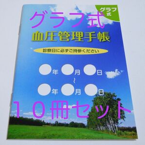 血圧管理手帳 グラフ式 10冊セット★コンパクトサイズ
