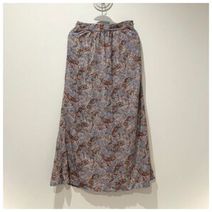 NANO universe ナノユニバース ペイズリー柄セミフレアスカート ペイズリー フレア フレアスカート