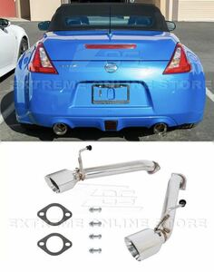 [高品質] Z34 ストレート マフラー フェアレディZ 370Z パイプ エアロ ディフューザー リアピース 2009y-up 4.5インチ