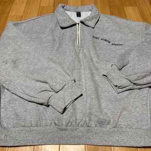 Dazy ゴールドハーフジップ トレーナー 裏起毛 Lサイズ グレー JUST FORGE AHEAD