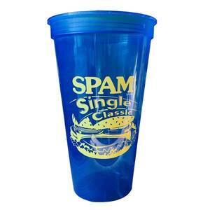 SPAM スパム 24オンス カップ 24oz CUP アメリカン雑貨　プラカップ　レジャー　コップ　ジャンクフード　アメ雑　アウトドア