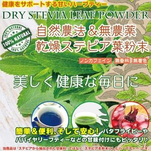無農薬栽培 チェンマイ産 天然甘味料 ステビアパウダー 50g