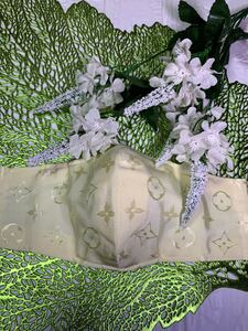 ハンドメイド手作り立体インナーモノグラム柄【接触冷感メッシュ】