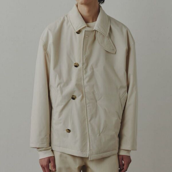NANO universe ナノユニバース 「Commonuse」合繊タイプライター中綿ブルゾン ベージュ ホワイト ユニセックス