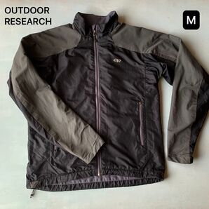 OR OUTDOOR RESEARCH アウトドアリサーチ ストレッチナイロンジャケット ブラック×グレー M/M