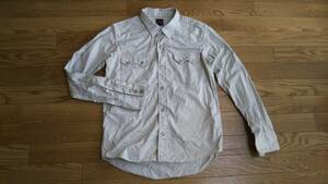 FULL COUNT Fullcount western shirt size 36 rare raw . long sleeve shirt 4786 rare cotton snap-button men's made in Japan 