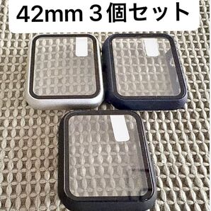 Apple アップルウォッチ カバー 画面フィルム 42mm フルカバー
