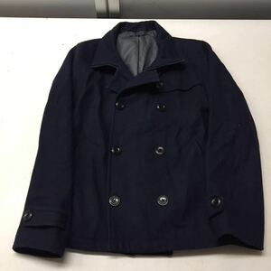  free shipping *URBAN RESEARCH Urban Research * Zip up coat wool coat pea coat *38 navy #21016sad
