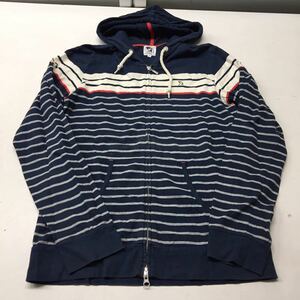  free shipping *arnold palmer timeless Arnold Palmer * Zip up Parker border men's Parker * size 2(M) navy #21023sj68