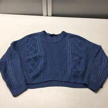 送料無料★AZUL by moussy アズールバイマウジー★ニットセーター 長袖トップス★ブルー★Mサイズ#21029sj72_画像1