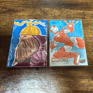 マーベル スケッチカード 1 of 1 ソー,アイアンマン