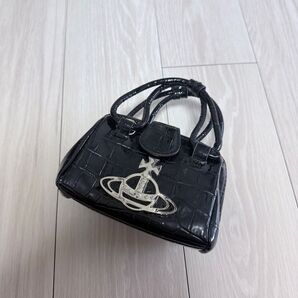 Vivienne Westwood クロコ型押し ミニバッグ オーブ 黒