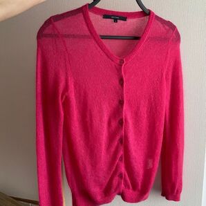 マカフィー モヘヤニット ショッキングピンク