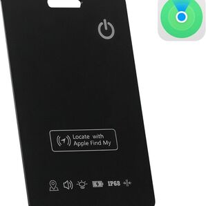 LUHIUMOYA エアタグ トラッカー カード型 ワイヤレス充電式 極薄 紛失防止タグ Apple「探す」対応 MFi認証品