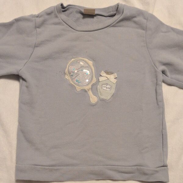 petit main プティマイン トレーナー 90cm ブルー系 ミラー 香水