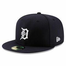 USA正規品 「7.1/4」 新品 Newera ニューエラ オーセンティック 59FIFTY 公式モデル MLB デトロイト TIGERS タイガース 紺 Home_画像1