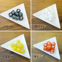 送料無料/オレンジ/White Hearts beads/ホワイトハーツ/ビーズ/１2Φ/１０個セット/レードビーズ/８色/_画像4