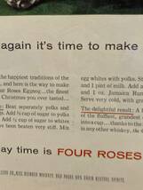 1955年12月12日号LIFE誌広告切り抜き【FOUR ROSES フォーローゼス/お酒アルコール】アメリカ買い付け品50sお酒カフェバーレストラン_画像3
