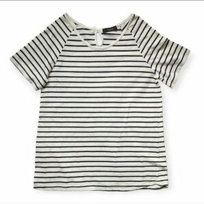 〈IMAGE〉 半袖トップス ボーダー プルオーバー Tシャツ