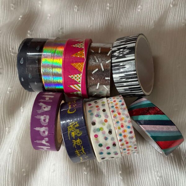 マスキングテープ 10個セット まとめ売り カラフル