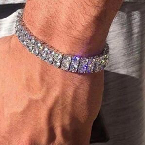 【限定2点】圧巻の輝き。2層モアサナイトブレスレット ブリンブリン メンズ・レディース対応 流行最先端